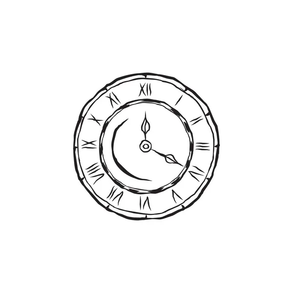 Classic Clock Logo Design Vector Template — Stock Vector