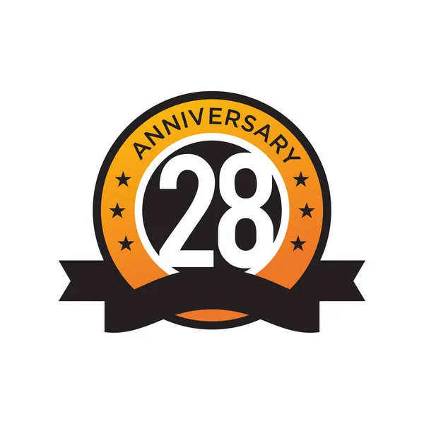 Aniversario Logotipo Diseño Vector Plantilla — Vector de stock