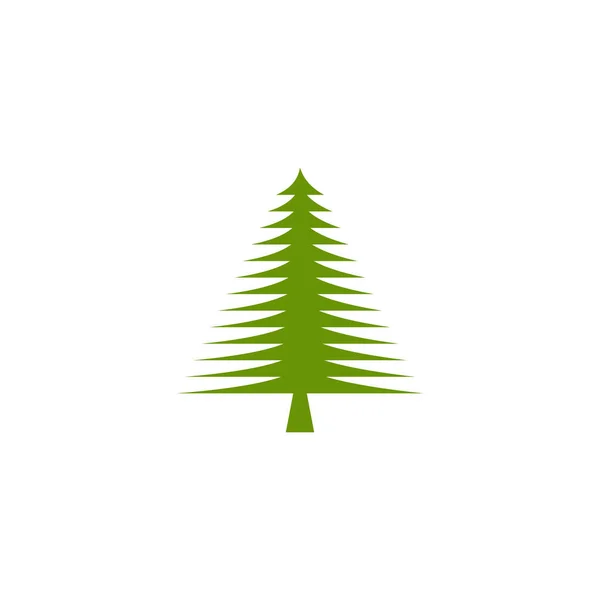 Árbol Pino Icono Logotipo Diseño Vector Plantilla — Vector de stock