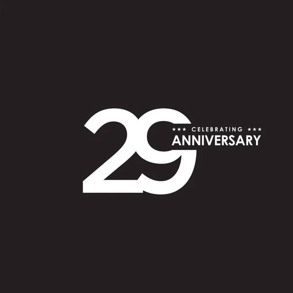 29E Verjaardag Logo Ontwerp Sjabloon — Stockvector