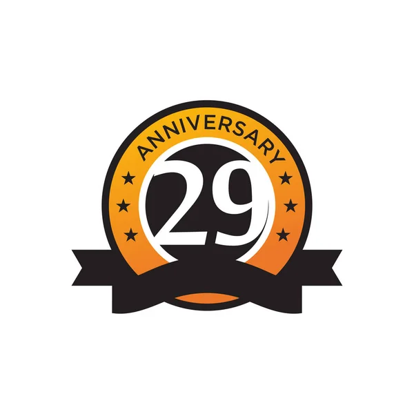 Modelo Design Logotipo Aniversário Anos — Vetor de Stock