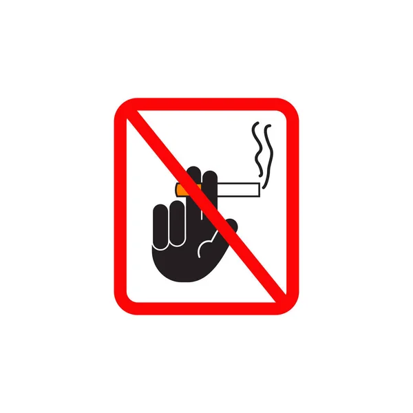禁煙エリアのためのシンボルロゴデザインテンプレート — ストックベクタ