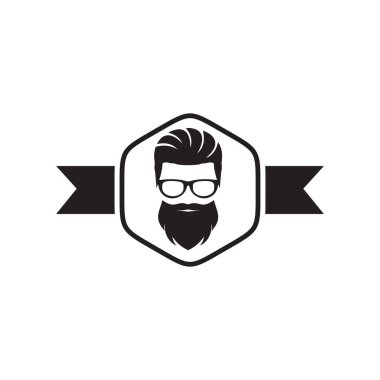 Berber dükkanı logosu tasarım vektör şablonu