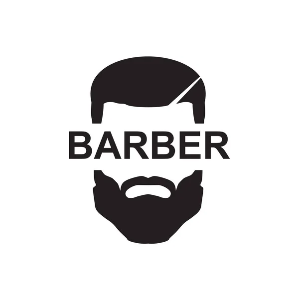 Barbeiro Modelo Vetor Design Logotipo Loja — Vetor de Stock