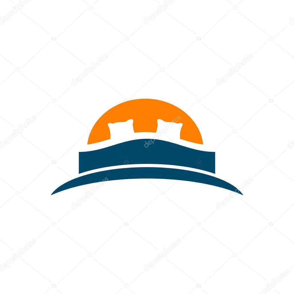 Bed logo icon design vector template