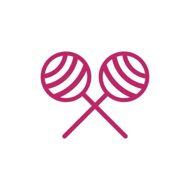 Şeker simgesi logo tasarım vektör şablonu