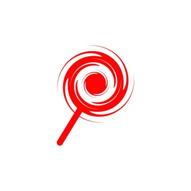 Şeker simgesi logo tasarım vektör şablonu