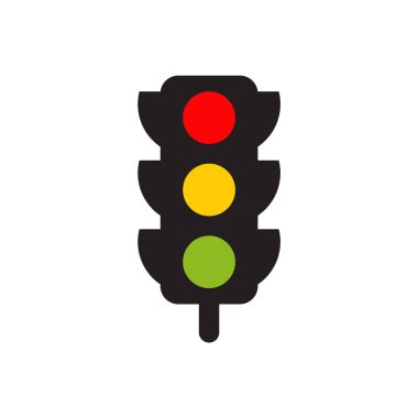 Trafik ışığı logo tasarım vektör şablonu