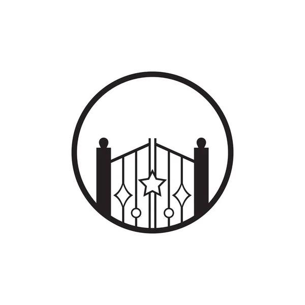 Шаблон Дизайну Логотипу Будівельного Паркану — стоковий вектор