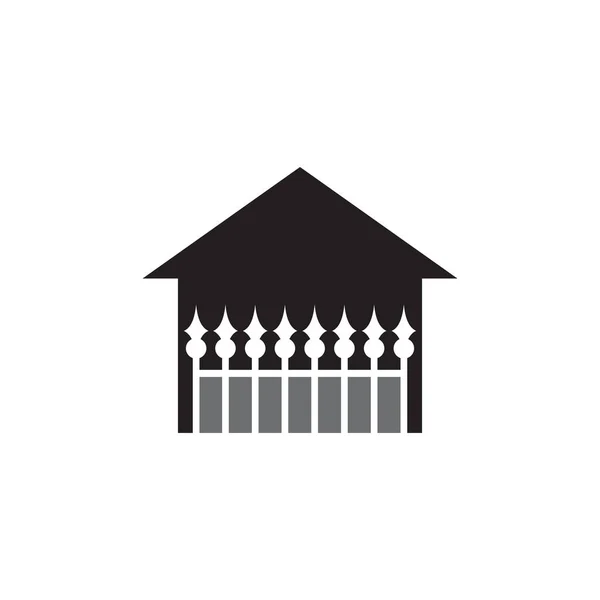 Πρότυπο Σχεδίασης Λογότυπου Φράχτη Κτιρίου — Διανυσματικό Αρχείο