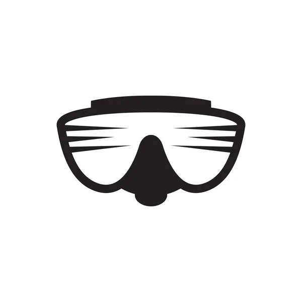 Goggles Zwemlogo Ontwerp Vector Template — Stockvector