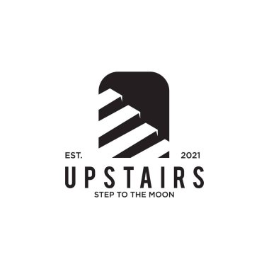 Upstairs logo design icon vector template clipart