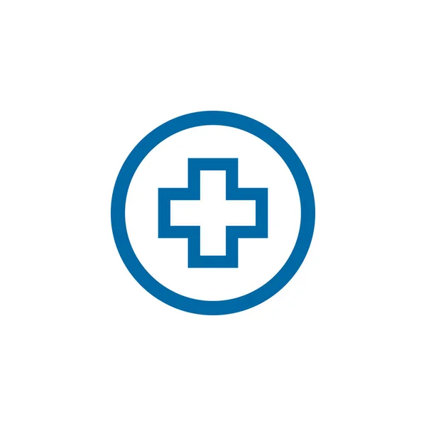 Medical Health Care Logo Design Cross Icon Vector Template — Stock Vector