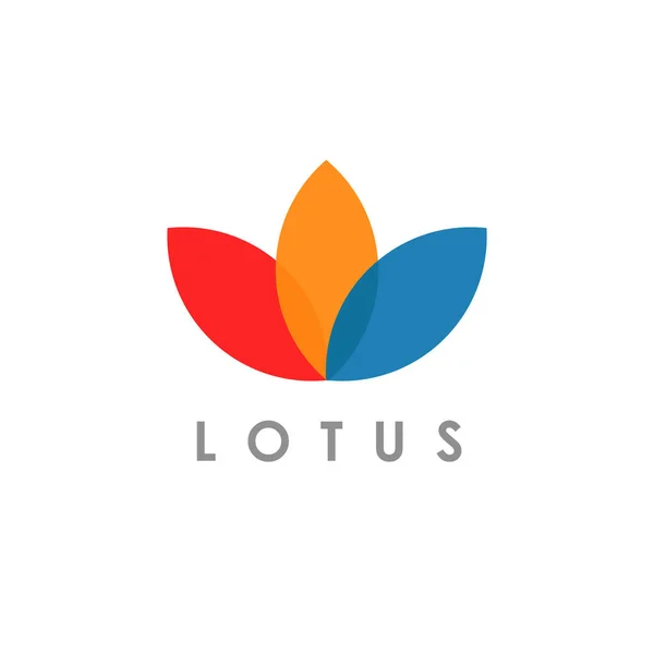 Dreifache Transparente Farbe Für Lotus Symbol Logo Design Vektorvorlage — Stockvektor