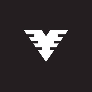 Üçgen kartal logo tasarım vektör şablonu