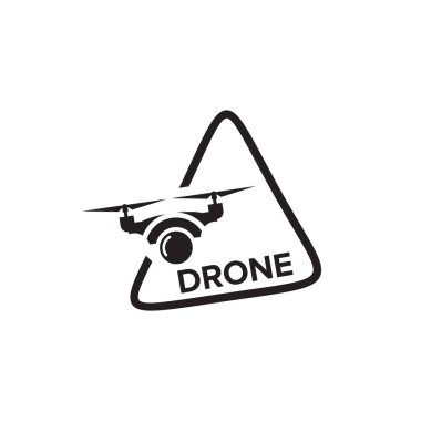 Drone uçan kulüp logo tasarım vektör şablonu