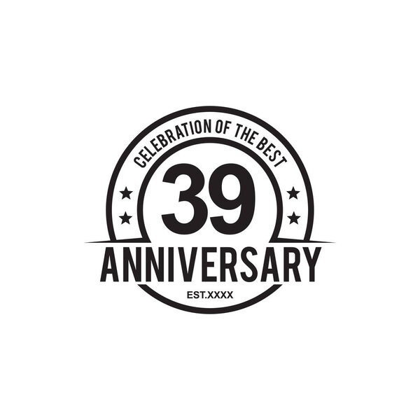 39-я годовщина создания векторного шаблона логотипа
