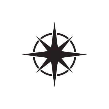 Pusula simgesi logo tasarım şablonu
