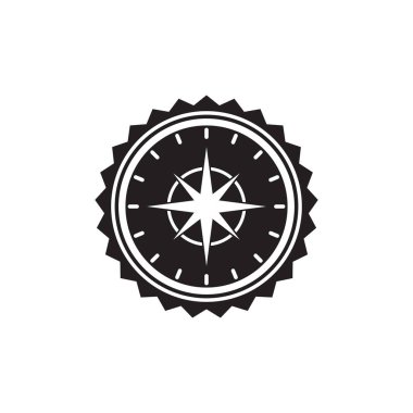 Pusula simgesi logo tasarım şablonu