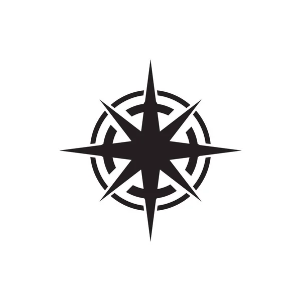 Brújula Icono Logotipo Diseño Vector Plantilla — Archivo Imágenes Vectoriales