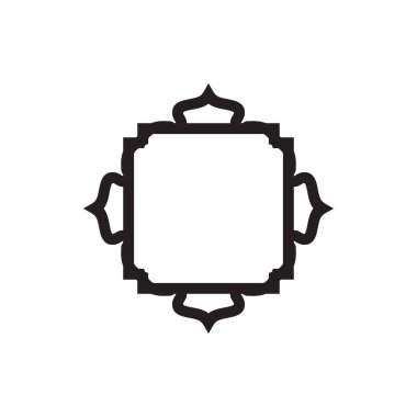 İslami sınır arkaplan logo tasarım vektörü şablonu