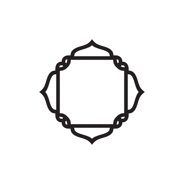Islamick Bordo Sfondo Logo Design Modello Vettoriale — Vettoriale Stock