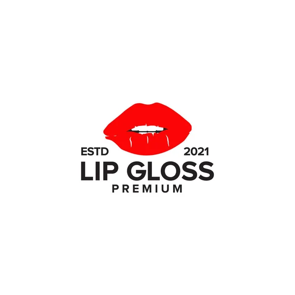 Lip Gloss Λογότυπο Σχεδιασμό Διάνυσμα Πρότυπο — Διανυσματικό Αρχείο