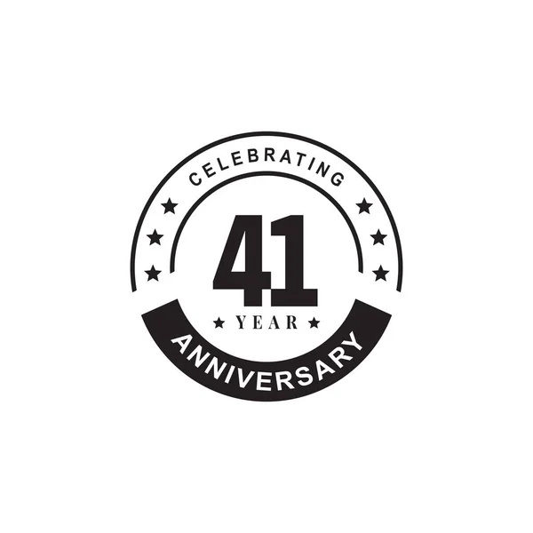 Modèle Vectoriel Conception Logo 41E Anniversaire — Image vectorielle
