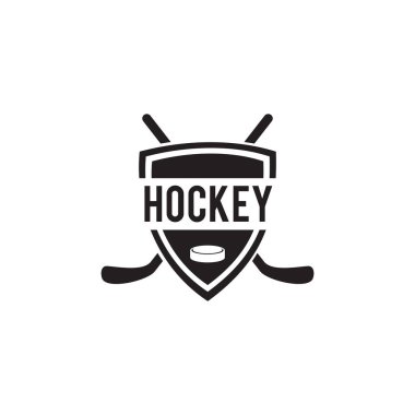 Hokey amblem logo tasarım vektör şablonu