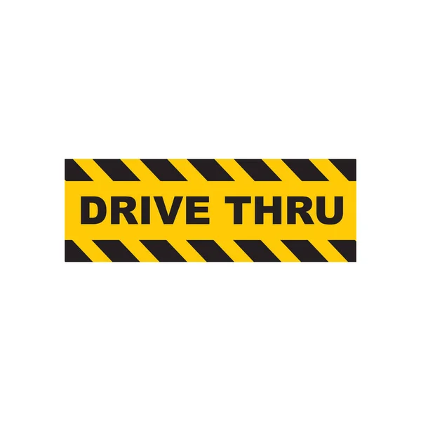 Drive Thru Text Logo Design Vector Template — Stock Vector