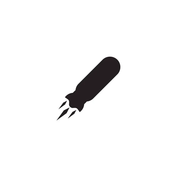 Torpedo Rakete Logo Design Vektorvorlage — Stockvektor