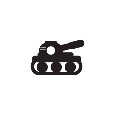 Tank silahı logo tasarım vektör şablonu