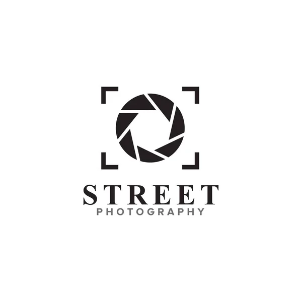 Šablona Vektoru Designu Loga Street Photography — Stockový vektor