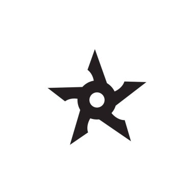 Ninja dartı logo tasarım vektör şablonu
