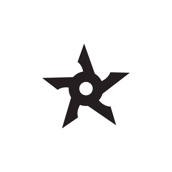 Ninja Dardo Logotipo Diseño Vector Plantilla — Archivo Imágenes Vectoriales