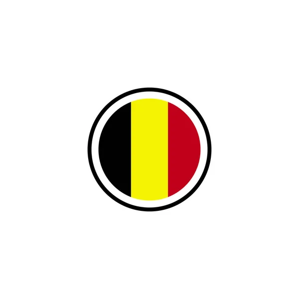 Belgium Flag Logo Design Vector Template — Archivo Imágenes Vectoriales