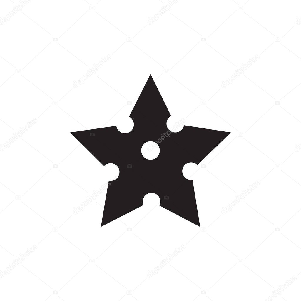 Ninja dart logo design vector template