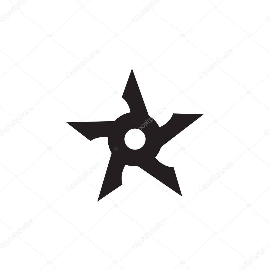 Ninja dart logo design vector template