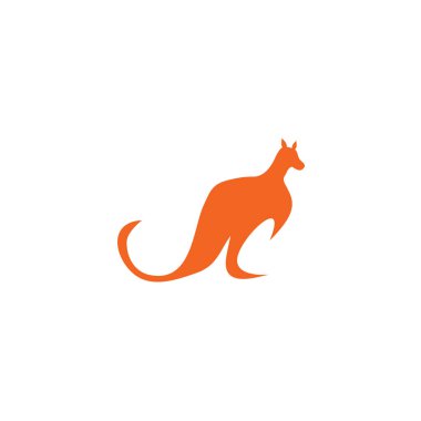 Kangaroo icn logo design vector template