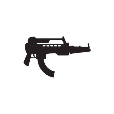 Machine gun logo design vector template