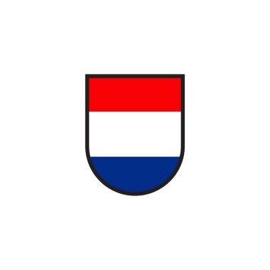 Netherland flag icon logo design vector template