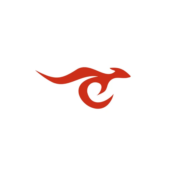 Kangaroo Icn Logo Design Vector Template — Image vectorielle