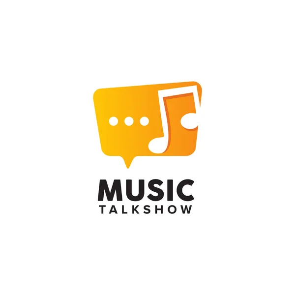 Music Talkshow Logo Design Vector Template — ストックベクタ