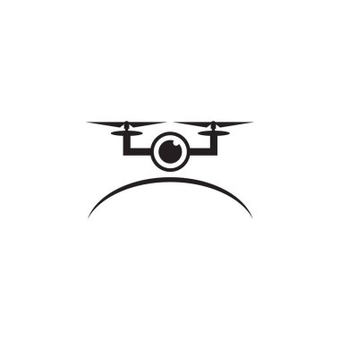 Drone teknolojisi logo tasarım vektör şablonu