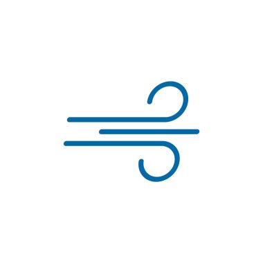 Rüzgar simgesi logo tasarım şablonu
