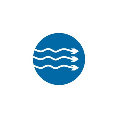 Rüzgar simgesi logo tasarım şablonu