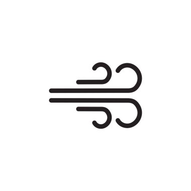 Rüzgar simgesi logo tasarım şablonu