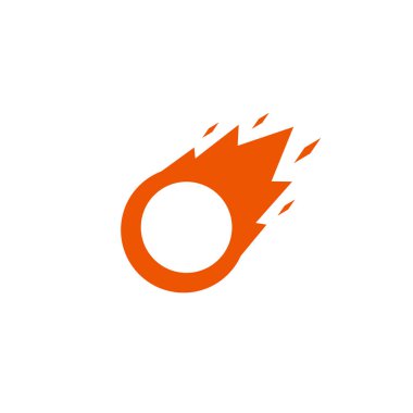 Düşen meteor logosu tasarım şablonu