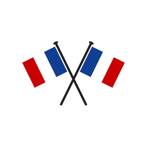 France Flag Logo Design Vector Template — Stock Vector