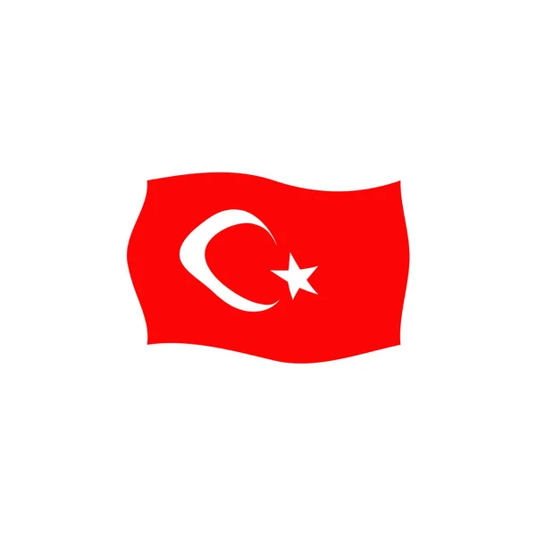 Πρότυπο Διανυσματικού Φορέα Σχεδίασης Εικονιδίου Σημαίας Τουρκίας — Διανυσματικό Αρχείο